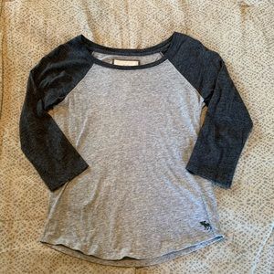 Abercrombie 3/4 sleeve baseball tee
